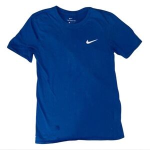 blue nike dri-fit short sleeve tshirt tee